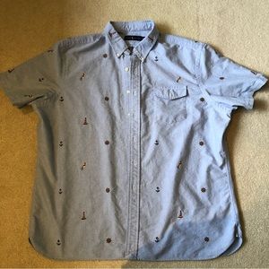 Ralph Lauren XXL embroidered short sleeve nautical shirt